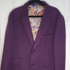 PAISLEY & GRAY BRAND MENS WOOL BLEND COAT SZ LARGE SLIM FIT